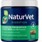 NaturVet Advanced Probiotics & Enzymes Dog Supplement – 120 Soft Chews