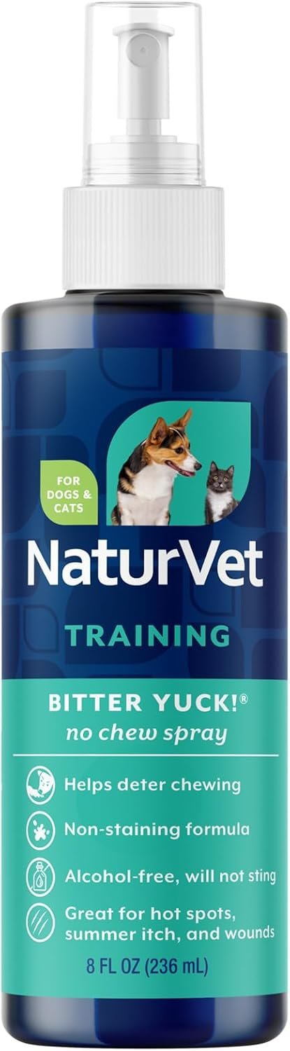 NaturVet Bitter Yuck! No Chew Training Spray for Pets – 8 Ounce NaturVet Bitter Yuck! No Chew Training Spray for Pets – 8 Ounce