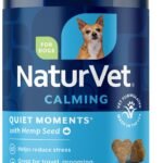 NaturVet Quiet Moments Calming Plus Hemp Dog Supplement – 60 Soft Chews