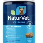 NaturVet Quiet Moments Calming with Melatonin Dog Supplement – 180 Count