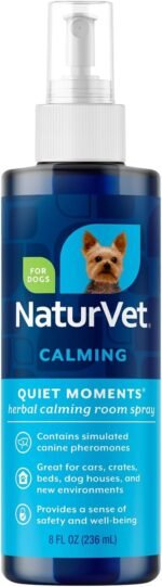NaturVet Quiet Moments Herbal Calming Room Spray Dog Supplement - 8 oz