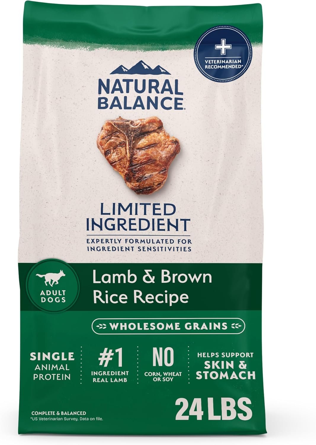 Natural Balance Limited Ingredient, Lamb & Brown Rice, 24 lb Natural Balance Limited Ingredient, Lamb & Brown Rice, 24 lb