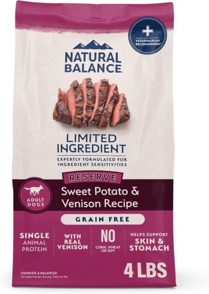 Natural Balance Limited Ingredient, Reserve Sweet Potato & Venison, 4 lb