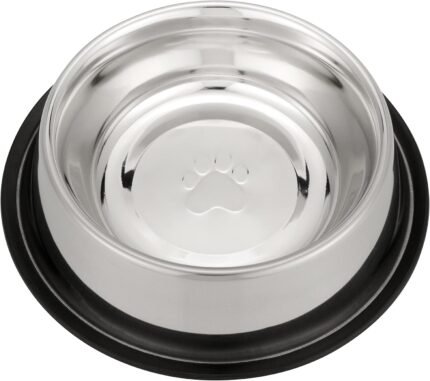 Neater Pet Brands – Stainless Steel No-Skid & Non-Tip Dog Bowl for Food or Water (64 oz, Stainless Steel)