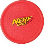 Nerf Dog Nylon Flyer Dog Toy, Flying Disc, Lightweight, Durable and Water Resistant, Great for Beach and Pool, 9 inch diameter, for Medium/Large Breeds, Single Unit, Red - Image 2