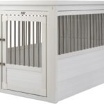 New Age Pet® ECOFLEX® Large Furniture Style Dog Crate & End Table, White