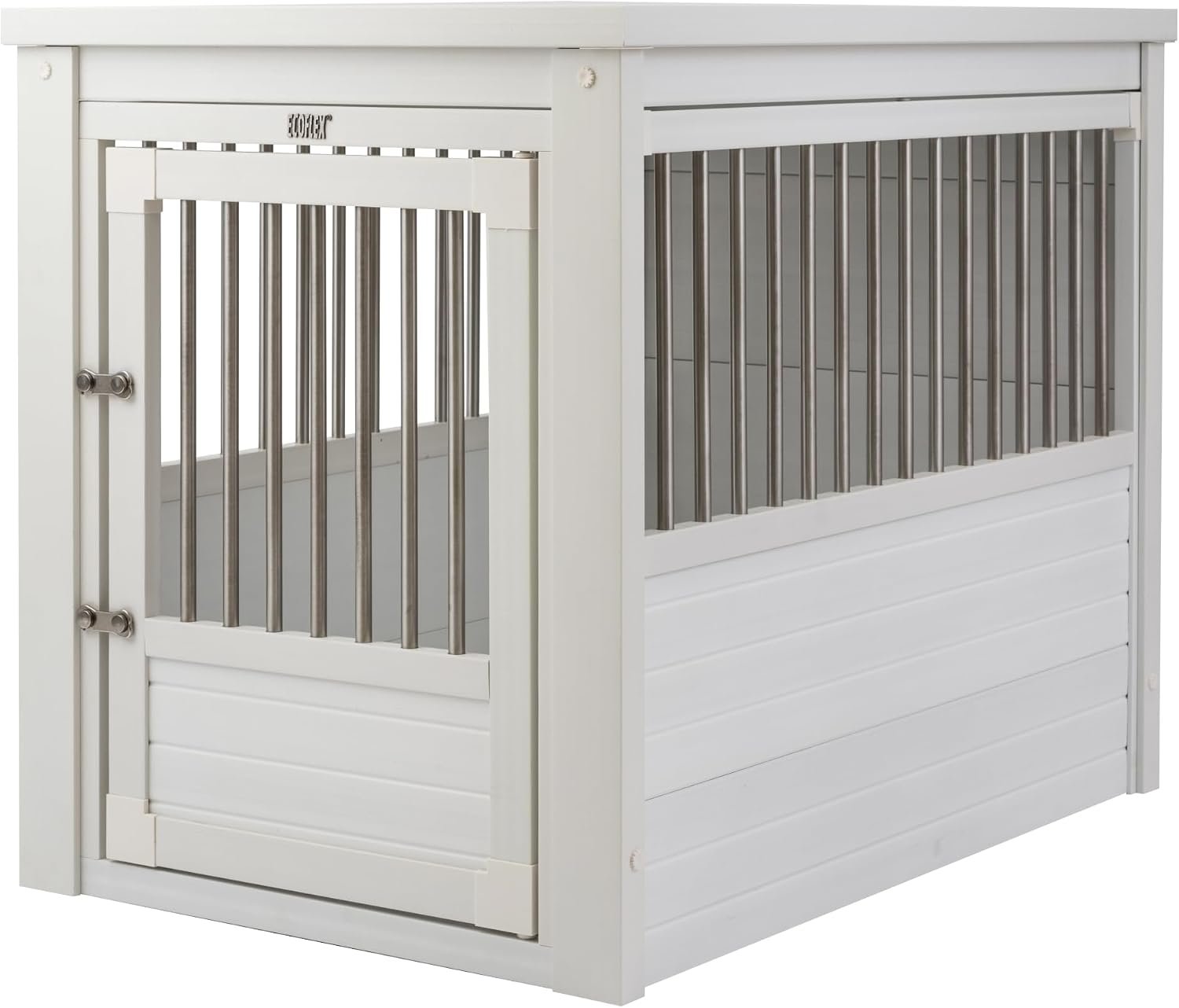 New Age Pet® ECOFLEX® Large Furniture Style Dog Crate & End Table, White New Age Pet® ECOFLEX® Large Furniture Style Dog Crate & End Table, White