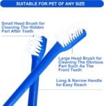 Newday 50 Pieces Double-Headed Dog Cat Pet Toothbrush, Super Soft Bristles Oral Care Teeth, pet Tooth Brush for Dogs, Dog toothbrushes in Bulk Individual polybag (Blue) - Image 2