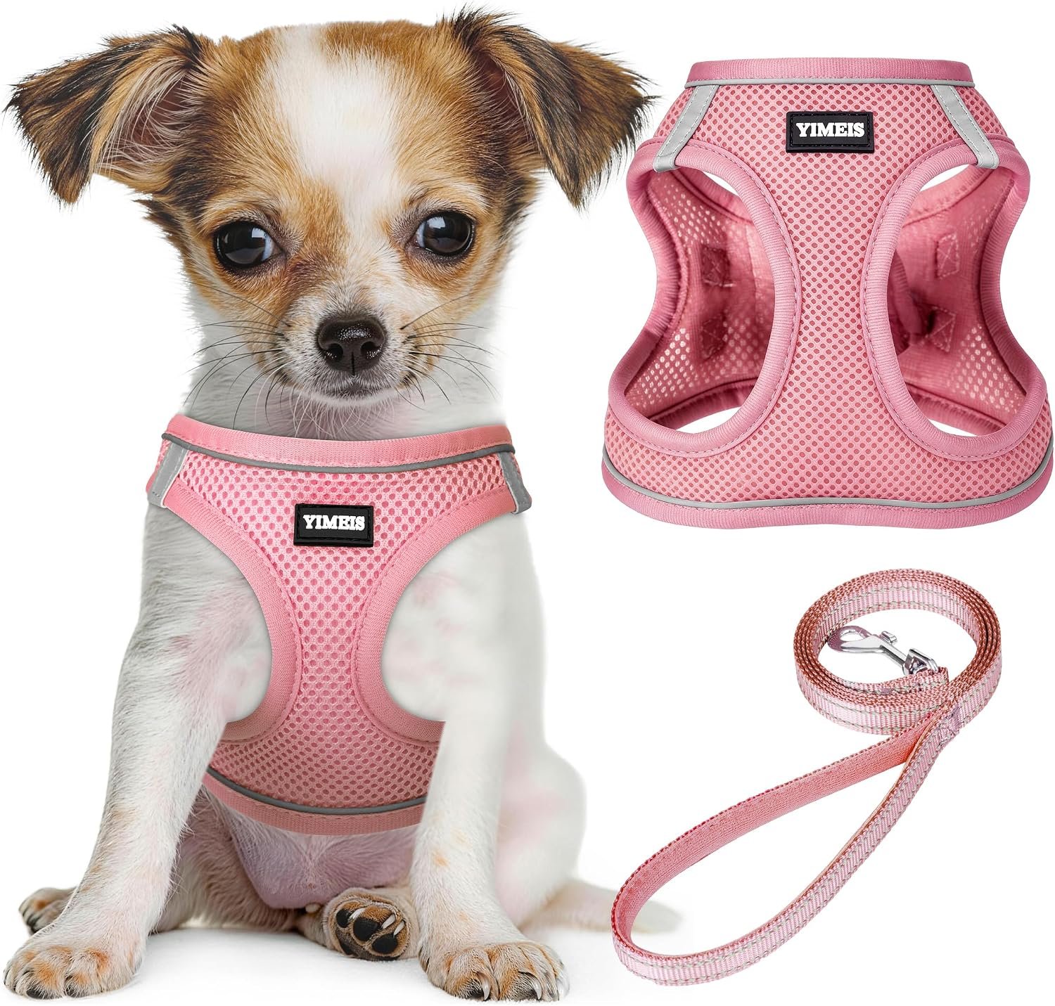 No Pull Dog Puppy Harness and Leash Set Reflective Mesh Vest X-Small No Pull Dog Puppy Harness and Leash Set Reflective Mesh Vest X-Small