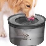 No Spill Dog Water Bowl-3L Large Capacity, BPA-Free, Anti-Splash & Anti-Digging Design with Non-Slip Base for Messy Drinkers (Grey)