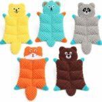 Not Stuffing Dog Toys, Soft Plush Animal Toys for Dogs,5 Pack Durable Stuffless Chew Toys for Small & Medium Dogs, Interactive Toss Tug Cuddle Toys for Puppies