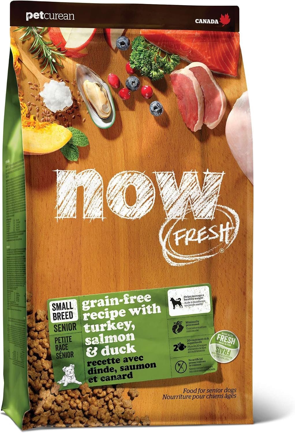 Now Fresh Small Breed Senior Dry Dog Food, Turkey, Salmon & Duck, 12 lb Now Fresh Small Breed Senior Dry Dog Food, Turkey, Salmon & Duck, 12 lb