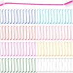 Nuogo 200 Pcs Dog Toothbrush,Dual Headed Long Handle, 8 Colors, Cats Dogs