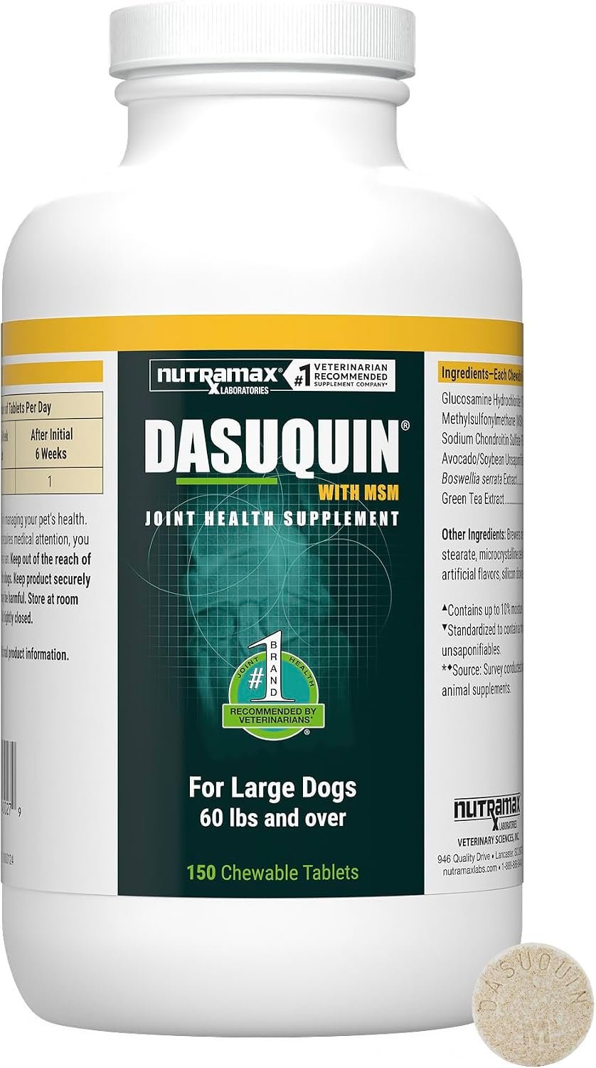 Nutramax Dasuquin MSM Joint Supplement, Large Dogs Chewable Tablets, 150ct Nutramax Dasuquin MSM Joint Supplement, Large Dogs Chewable Tablets, 150ct