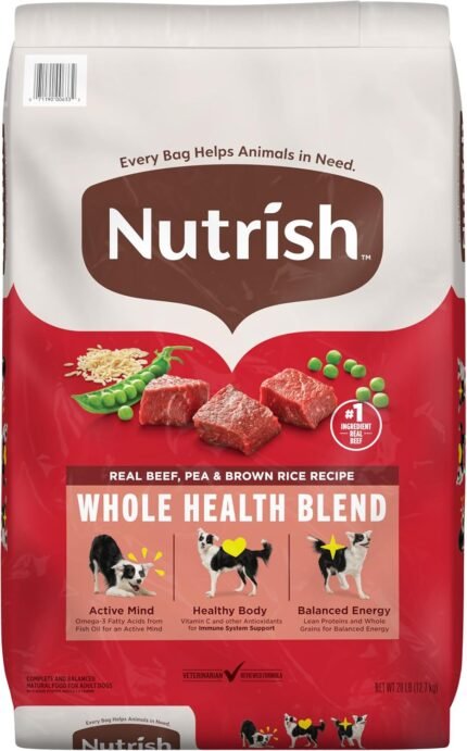 Nutrish Dry Dog Food, Beef, Pea & Brown Rice, 28 lb. Bag (Rachael Ray)