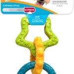 Nylabone Puppy Power Chew Teething Rings Dog Chew Toy, Bacon Flavor, Small
