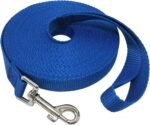 Nylon Training Dog Leash for Small Medium Large Dogs, 15ft 20ft 30ft 50ft Long Leash Dog/Puppy Lead for Obedience Recall Training, Camping (30ft, Blue)
