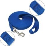 Nylon Training Dog Leash for Small Medium Large Dogs, 15ft 20ft 30ft 50ft Long Leash Dog/Puppy Lead for Obedience Recall Training, Camping (30ft, Blue) - Image 2