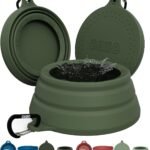 OHMO Spill Proof Collapsible Dog Bowl, 24oz Portable Dog Water Bowl