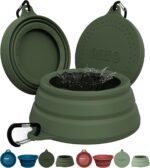 OHMO Spill Proof Collapsible Dog Bowl, 24oz Portable Dog Water Bowl