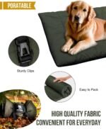 ONETIGRIS Large Dog Bed Washable Matteress Anti Slip Cushion for Pets Sleeping, 3.6ft by 2.2ft Water-Resistant Pet Bed for Indoor Outdoor(Green) - Image 2