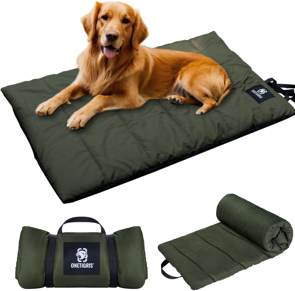 ONETIGRIS Large Dog Bed Washable Matteress Anti Slip Cushion for Pets Sleeping, 3.6ft by 2.2ft Water-Resistant Pet Bed for Indoor Outdoor(Green) ONETIGRIS Large Dog Bed Washable Matteress Anti Slip Cushion for Pets Sleeping, 3.6ft by 2.2ft Water-Resistant Pet Bed for Indoor Outdoor(Green)