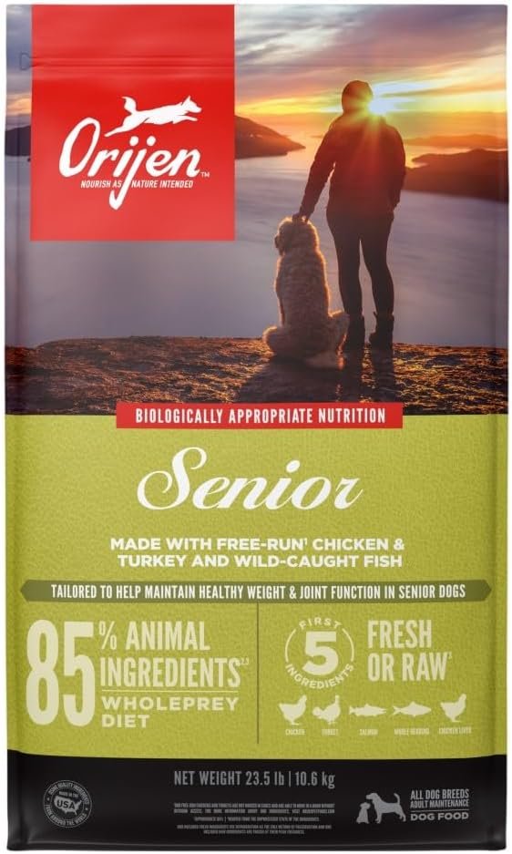 ORIJEN Grain Free WHOLEPREY Dry Dog Food Senior Recipe 23.5lb Bag ORIJEN Grain Free WHOLEPREY Dry Dog Food Senior Recipe 23.5lb Bag