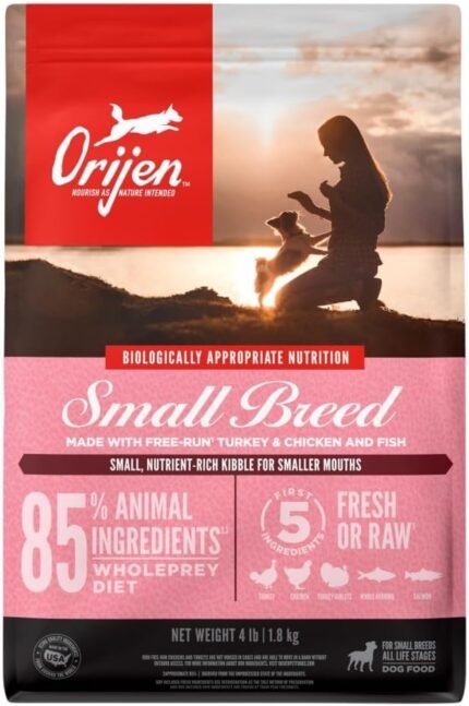 ORIJEN Grain Free WHOLEPREY Dry Dog Food Small Breed Recipe 4lb Bag