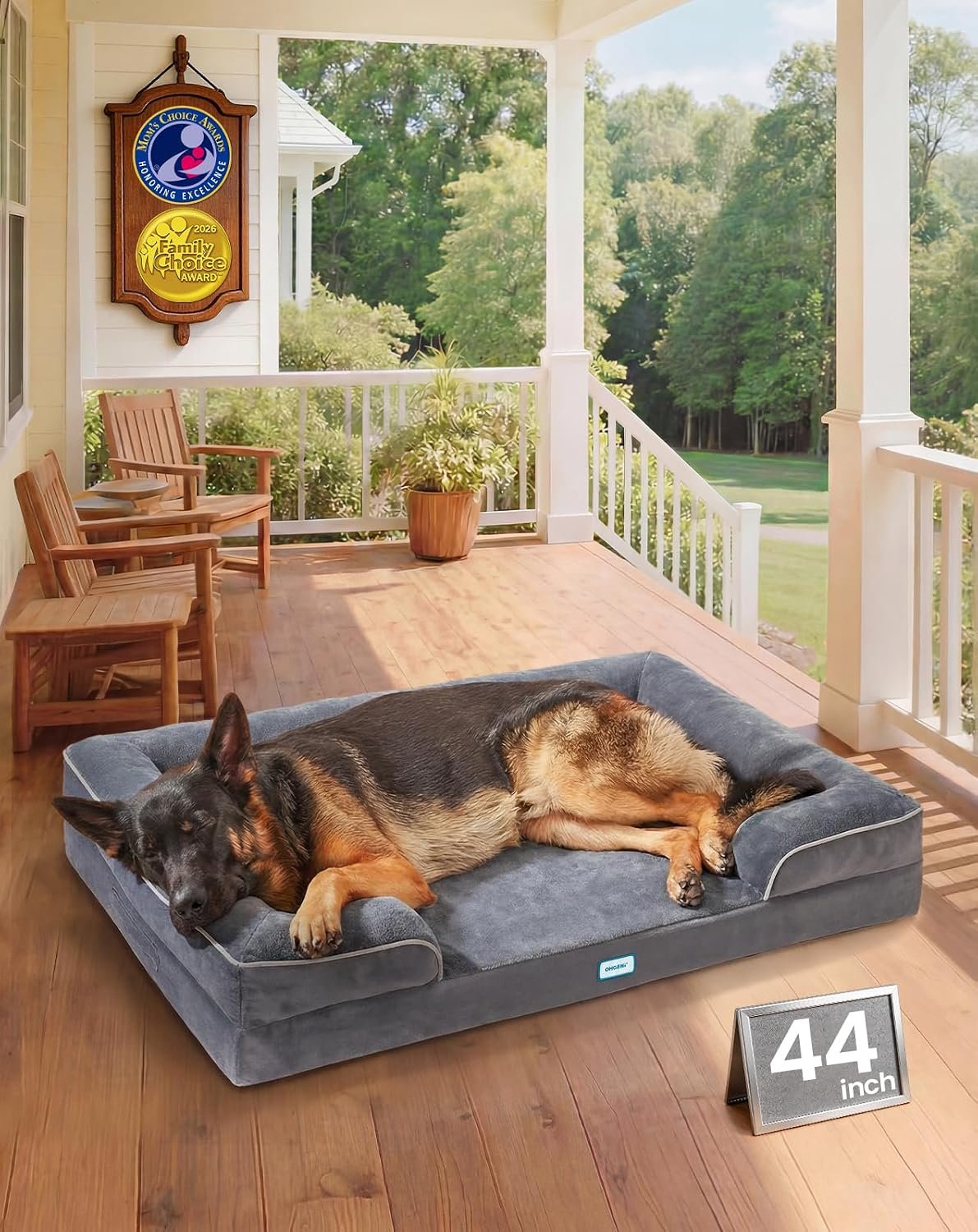 OhGeni Orthopedic Extra Large Dog Bed Couch, Memory Foam, 44×29Inch (Gray) OhGeni Orthopedic Extra Large Dog Bed Couch, Memory Foam, 44×29Inch (Gray)