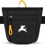 OllyDog, Goodie Treat Bag, Dog Treat Training Pouch | Magnetic Closure | 3 Ways to Wear | Hands-Free Waist Belt | Water-Resistant Recycled Vegan Fabric (Raven S’25)