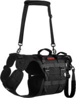 OneTigris Dog Lift Harness for Large Dogs, Dog Hip Support Brace, Full Body Lifter with Handles Invictus Multifunctional Mobility Assistance Vest for Back Legs (Black, Large)