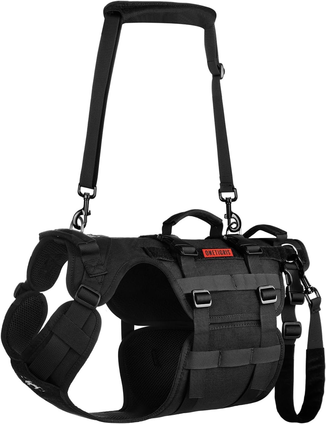 OneTigris Dog Lift Harness for Large Dogs, Dog Hip Support Brace, Full Body Lifter with Handles Invictus Multifunctional Mobility Assistance Vest for Back Legs (Black, Large) OneTigris Dog Lift Harness for Large Dogs, Dog Hip Support Brace, Full Body Lifter with Handles Invictus Multifunctional Mobility Assistance Vest for Back Legs (Black, Large)