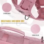 OneTigris Tactical Dog Harness for Small Dog, No Pull Small Dog Vest Harness with Handles Breathable Military Dogs Molle Vests for Walking Hiking Training (Pink, Medium) - Image 2