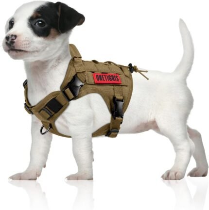 OneTigris Tactical Dog Harness with Handle No-Pull Adjustable for Small Dog