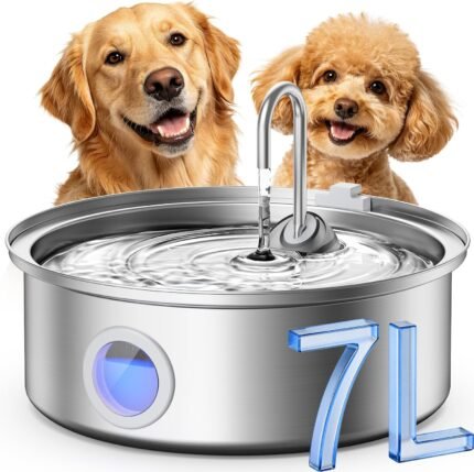 Oneisall Dog Water Fountain PWF002 with 1Filters