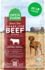 Open Farm Grain Free Dry Dog Food, Grass-Fed Beef Kibble, 22lb Bag