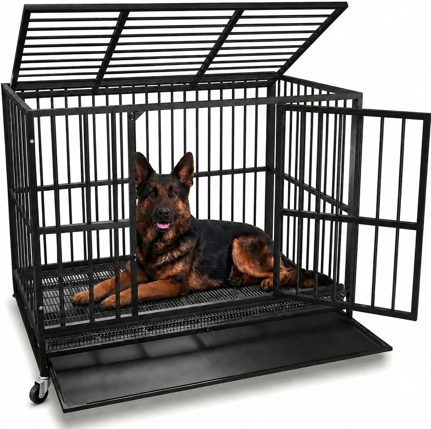 Oranland 48-Inch Heavy Duty Dog Crate for Large Dogs Oranland 48-Inch Heavy Duty Dog Crate for Large Dogs