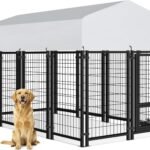 Oranland 8x4x5FT Outdoor Dog Kennel for Small/Medium/Large Dogs
