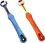 Orgrimmar 2 Pcs 3-Sided Pet Toothbrush Dog Cat Mouth Dental Teeth Care