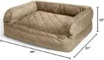 Orvis ComfortFill-Eco Deluxe Dog Bed - Deep Removable Cushion with Recycled ComfortFill-Eco Padding and Durable Quilted Cover, Brown Tweed - Large - Image 2