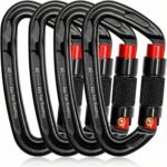 Oupeng sky Auto Locking Carabiner Clips - 28KN (6172lbs) Heavy Duty Caribeaners, Large Carabiner Clip for Keychains，Hammock，Camping, Gym, Hiking, Outdoor ，Dog Leash
