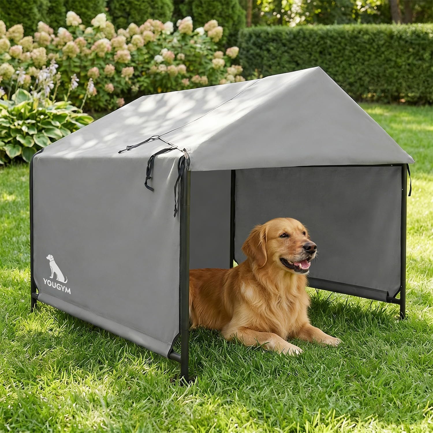Outdoor Dog House for Large Dogs, XL Pet Tent Weatherproof, Grey Outdoor Dog House for Large Dogs, XL Pet Tent Weatherproof, Grey