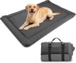 Outdoor Travel Dog Bed, XL Large Pet Bed Mat, Gray, 47.2 x 31.5 Inches