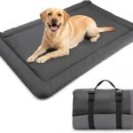 Outdoor Travel Dog Bed, XL Large Pet Bed Mat, Gray, 47.2 x 31.5 Inches