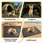 Outdoor Travel Dog Bed, XL Large Pet Bed Mat, Gray, 47.2 x 31.5 Inches - Image 2