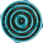 Outward Hound Fun Feeder Slo Bowl Dog Slow Feeder, Drop, Turquoise, 11.8″