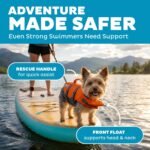 Outward Hound Granby Splash Dog Life Jacket, Life Vest, Orange, X-Small - Image 2