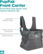 Outward Hound PupPak Dog Front Carrier, Grey, Medium, 12.5" x 9" x 14" - Image 2