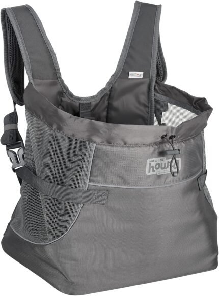 Outward Hound PupPak Dog Front Carrier, Grey, Medium, 12.5″ x 9″ x 14″