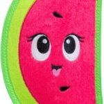 Outward Hound Tough Skinz Durable Chew Squeaky Dog Toy, Watermelon, 9.8″